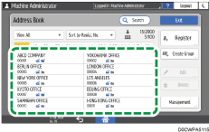 Operation panel screen illustration