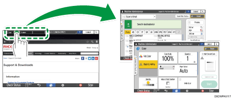 Operation panel screen illustration