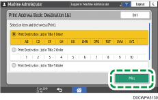 Operation panel screen illustration