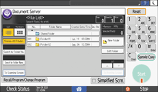 Operation panel screen illustration