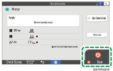 Operation panel screen illustration
