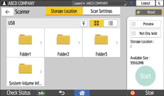 Operation panel screen illustration