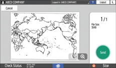 Operation panel screen illustration