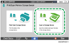 Operation panel screen illustration