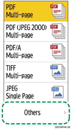 Operation panel screen illustration