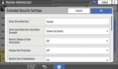 Operation panel screen illustration