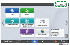 Operation panel screen illustration