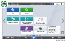 Operation panel screen illustration