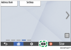 Operation panel screen illustration