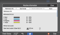 Operation panel screen illustration