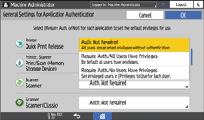 Operation panel screen illustration