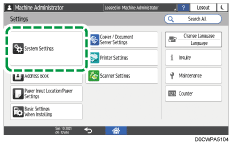 Operation panel screen illustration