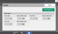 Operation panel screen illustration