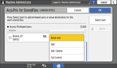 Operation panel screen illustration
