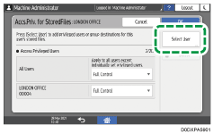 Operation panel screen illustration