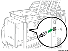 illustration of connecting the USB interfece cable