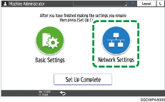 Operation panel screen illustration