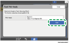 Operation panel screen illustration