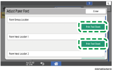 Operation panel screen illustration