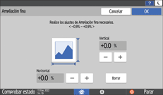 Ilustración de la pantalla del panel de mandos