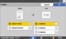 Ilustración de la pantalla del panel de mandos