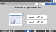 Ilustración de la pantalla del panel de mandos