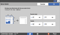 Ilustración de la pantalla del panel de mandos