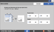 Ilustración de la pantalla del panel de mandos