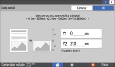 Ilustración de la pantalla del panel de mandos
