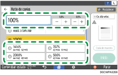 Ilustración de la pantalla del panel de mandos