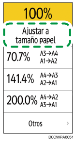 Ilustración de la pantalla del panel de mandos