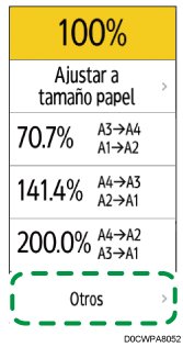 Ilustración de la pantalla del panel de mandos