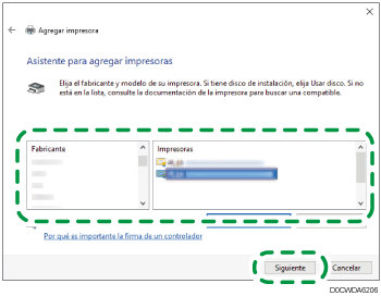 Ilustración de la pantalla del driver