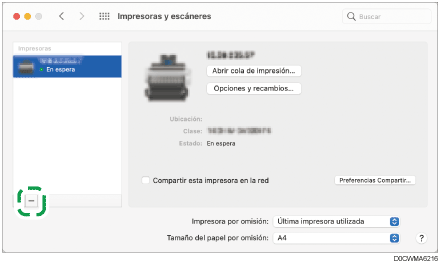 Ilustración de la pantalla del driver