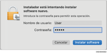 Ilustración de la pantalla del driver
