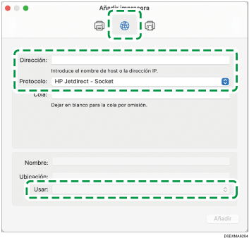 Ilustración de la pantalla del driver