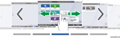 Ilustración de la pantalla del panel de mandos