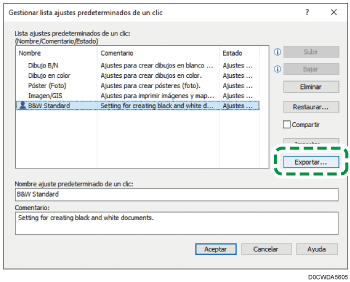 Ilustración de la pantalla del driver