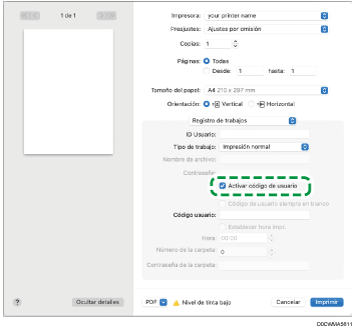 Ilustración de la pantalla del driver