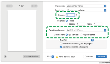 Ilustración de la pantalla del driver