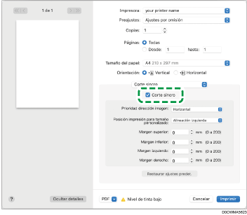 Ilustración de la pantalla del driver