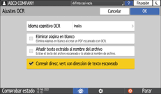 Ilustración de la pantalla del panel de mandos