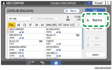 Ilustración de la pantalla del panel de mandos