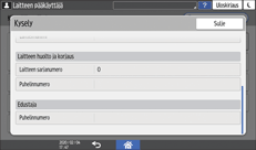 Käyttöpaneelin näyttö