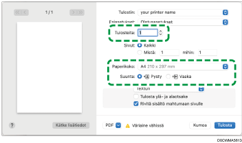Kuva ohjaimen näytöstä
