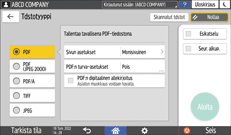 Käyttöpaneelin näyttö