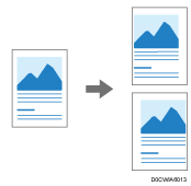 Illustration du réglage de la position d'impression