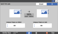 Illustration de l'écran du panneau de commande