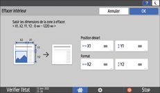 Illustration de l'écran du panneau de commande