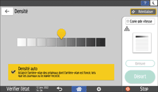 Illustration de l'écran du panneau de commande